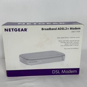 NETGEAR DM111PSPv2 Broadband ADSL2+ DSL Modem with Filter Splitter Stand Cables